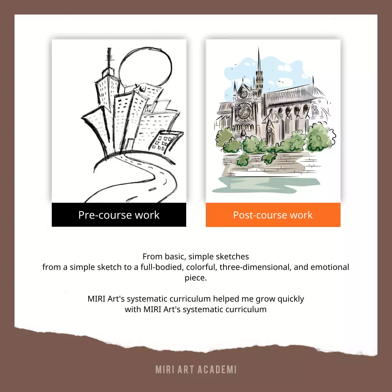 Brown Modern Review Invitation Instagram Carousel