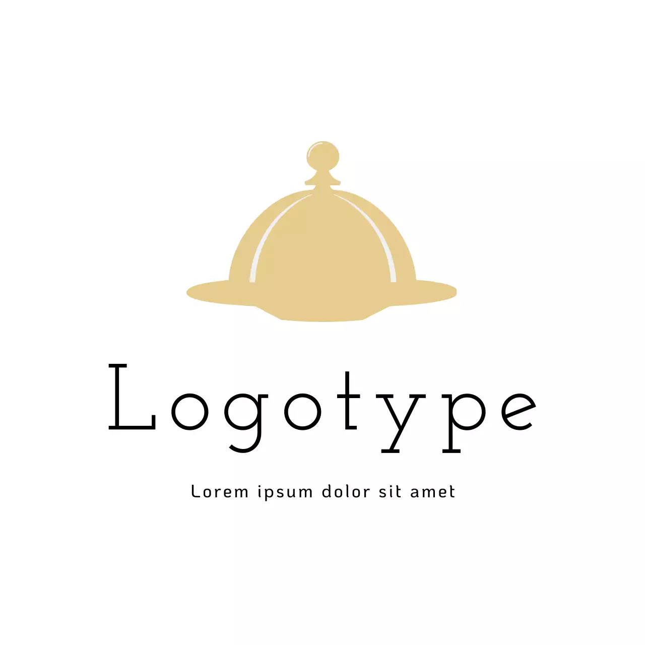 Beige Simple Design Logo
