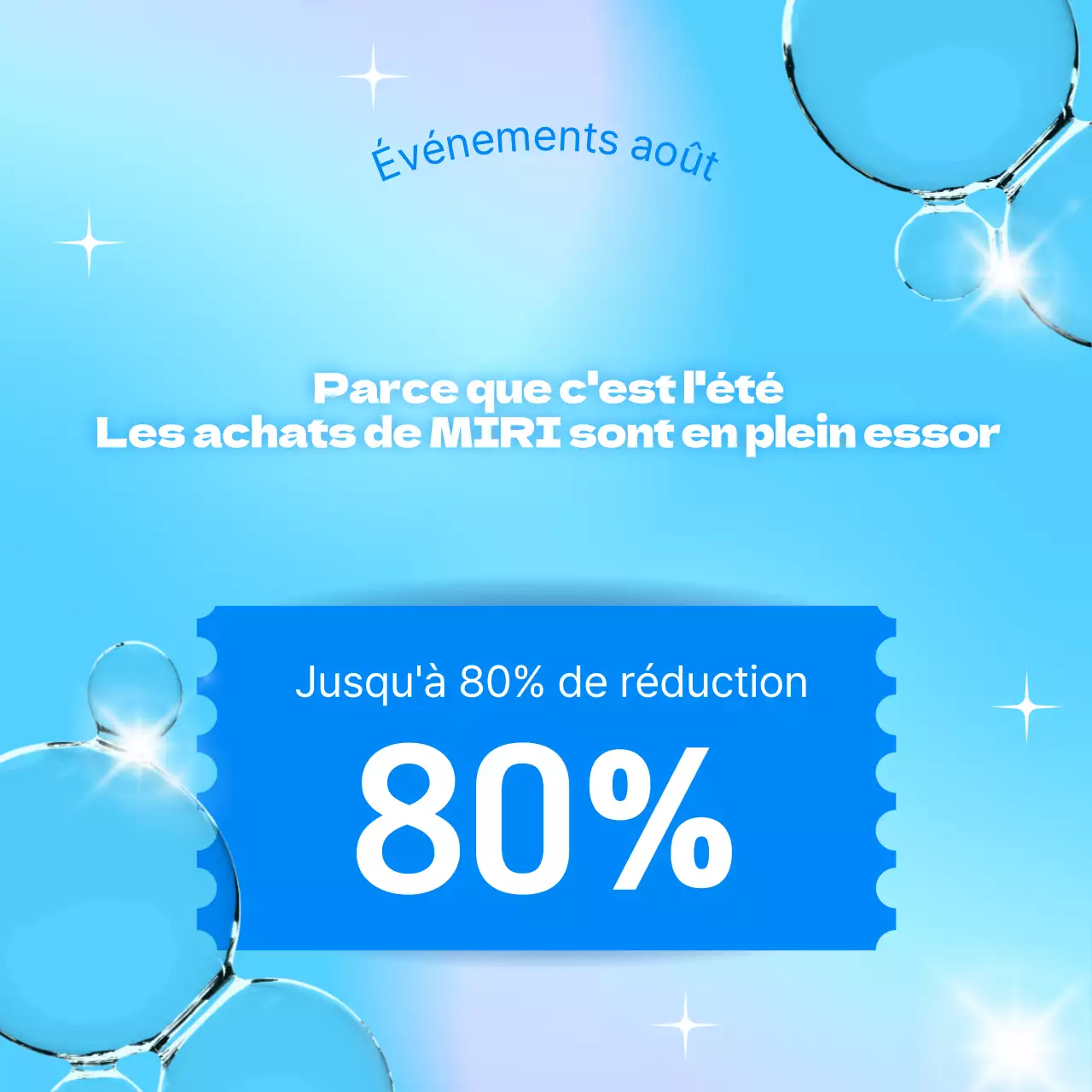 Promouvoir un bel événement estival en bleu et blanc