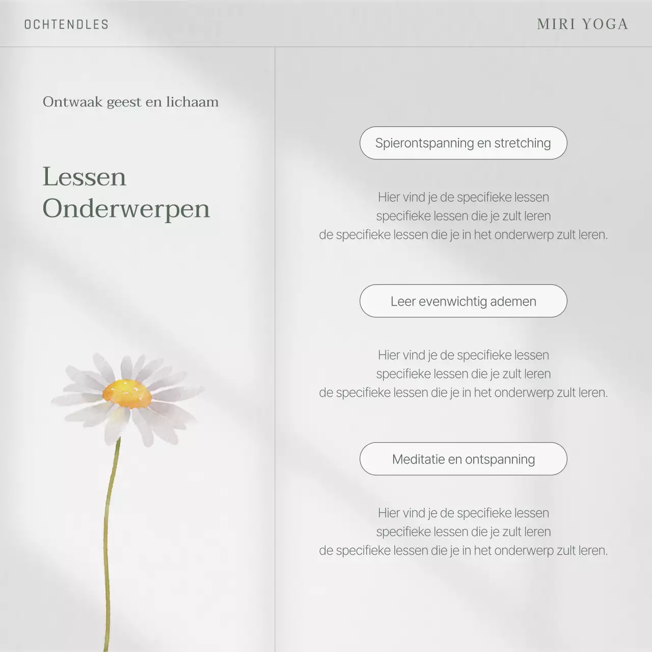 Grey's Nature Zomer Yoga Lessen post