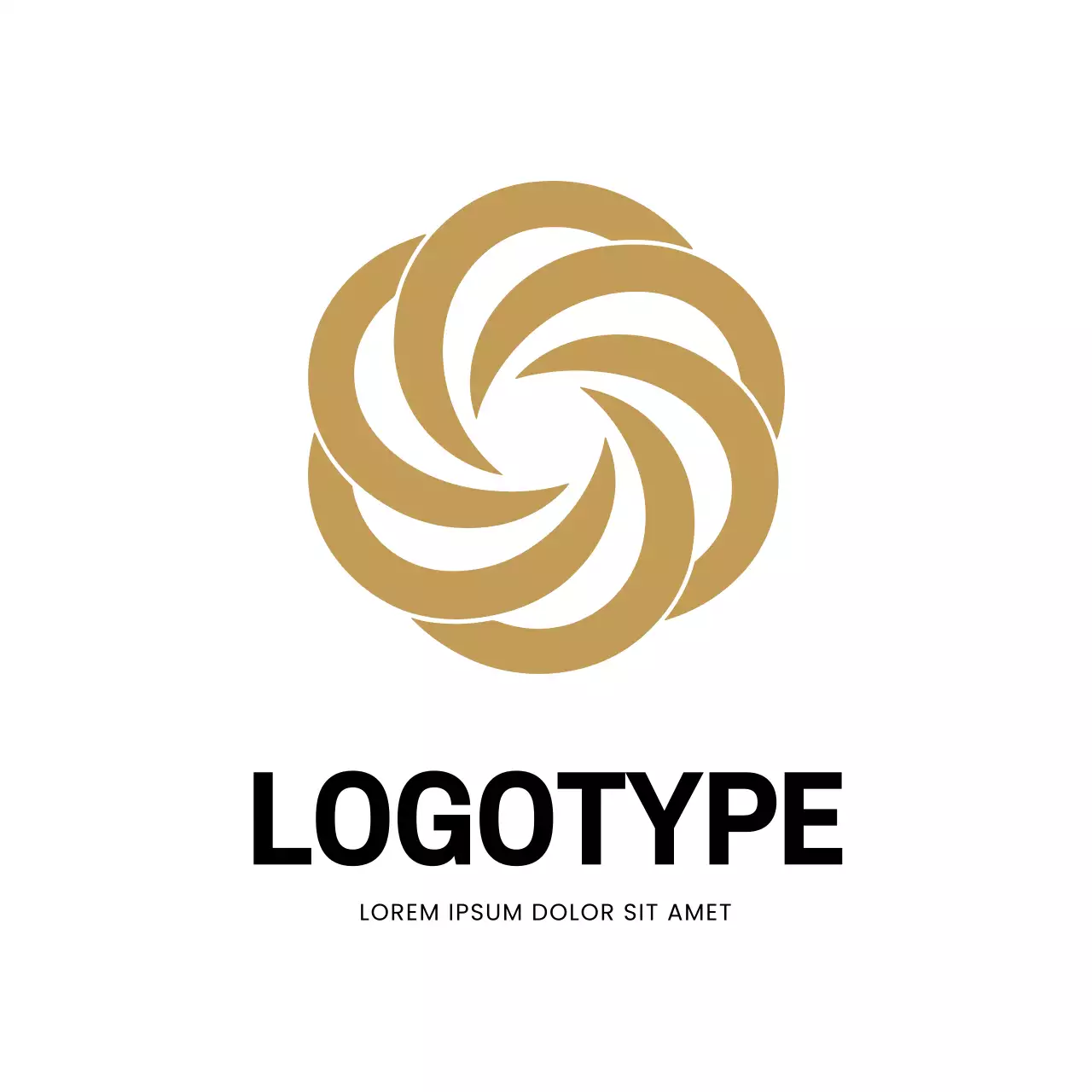 Gold Minimal Design Logo