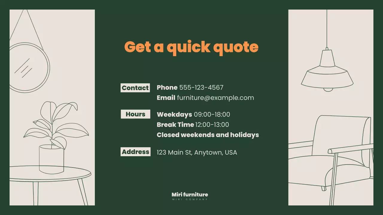 Orange Modern Furniture Promotion Presentation