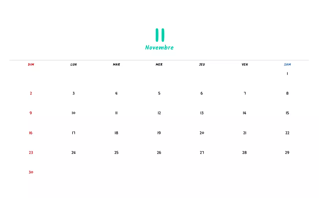 Calendrier du Nouvel An avec de jolies illustrations