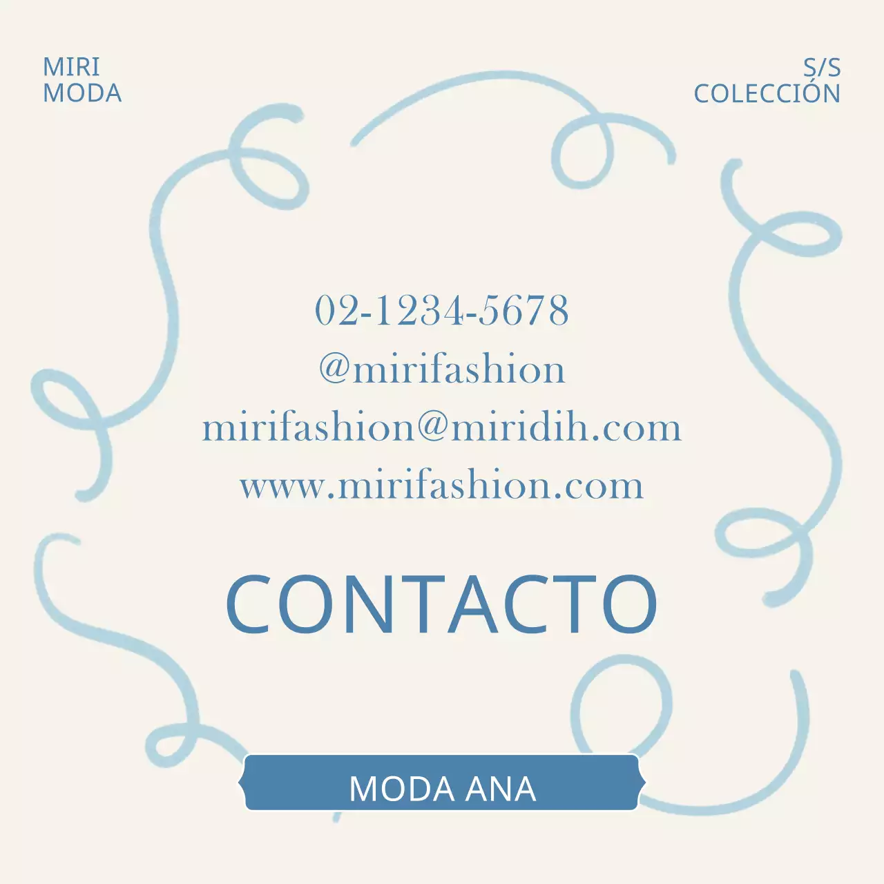 Accesorios clásicos de la marca en marfil y azul claro