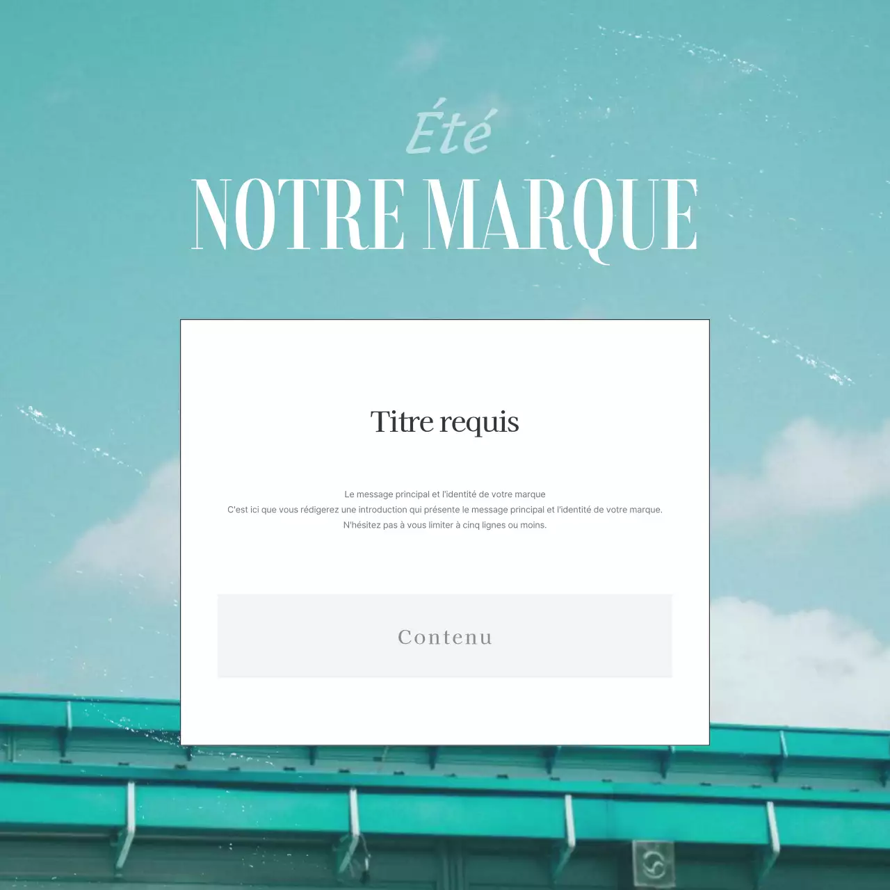 Un post de marque sur les médias sociaux sur le thème de l'été vert et vintage