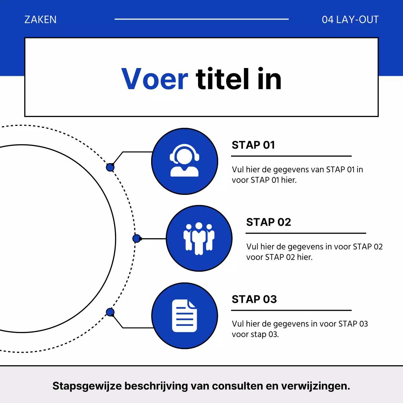 Een eenvoudige zakelijke sollicitatiebrief in blauw en grijs