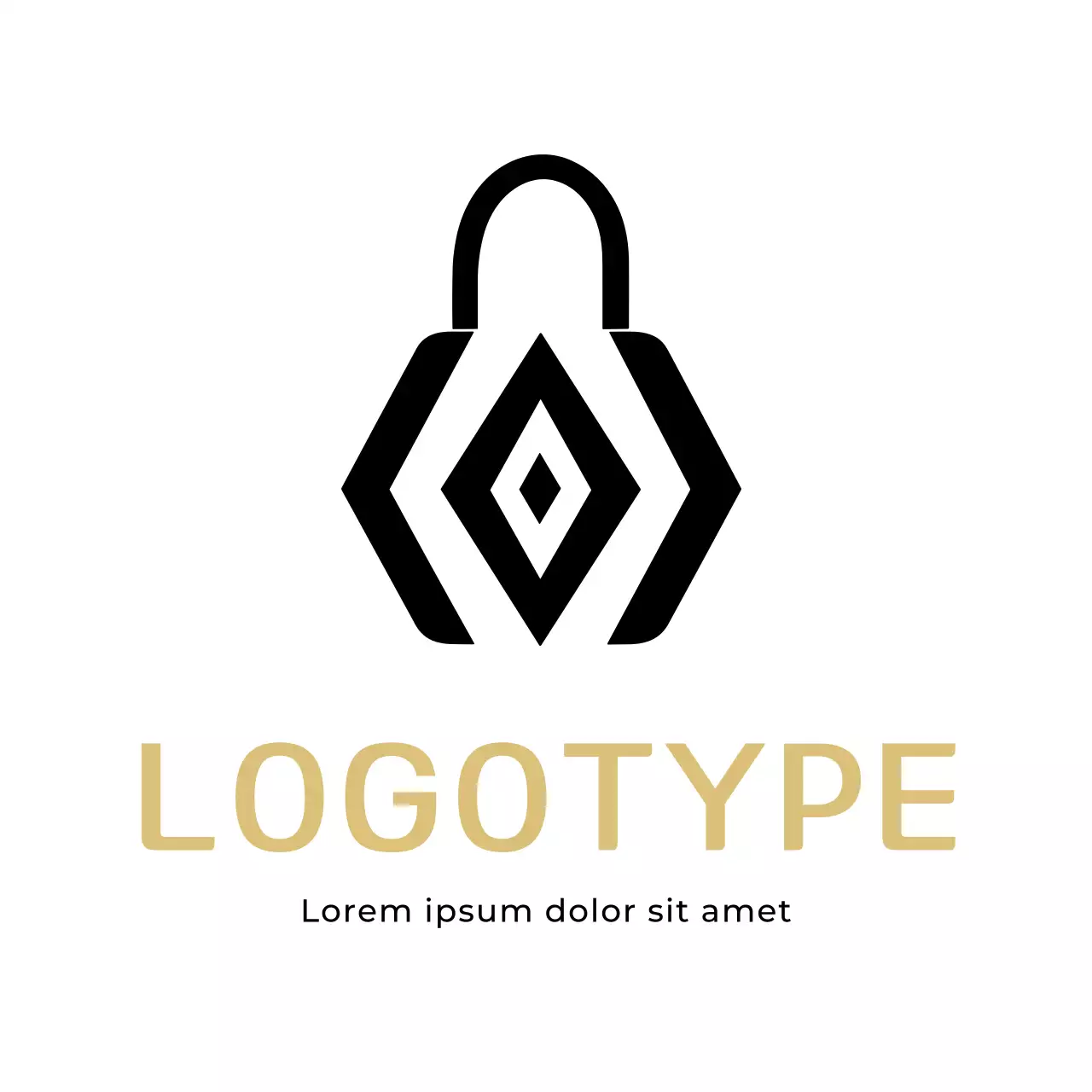 Black Geometric Design Logo