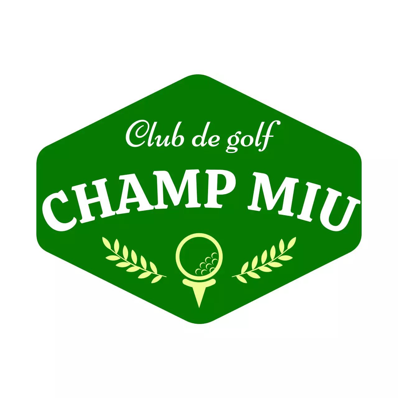 Logo pour la promotion d'un club de golf sous la forme d'un symbole de vert.