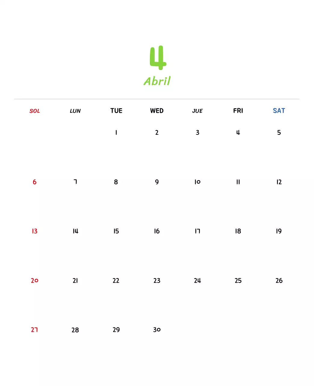 Calendario de Año Nuevo con simpáticas ilustraciones