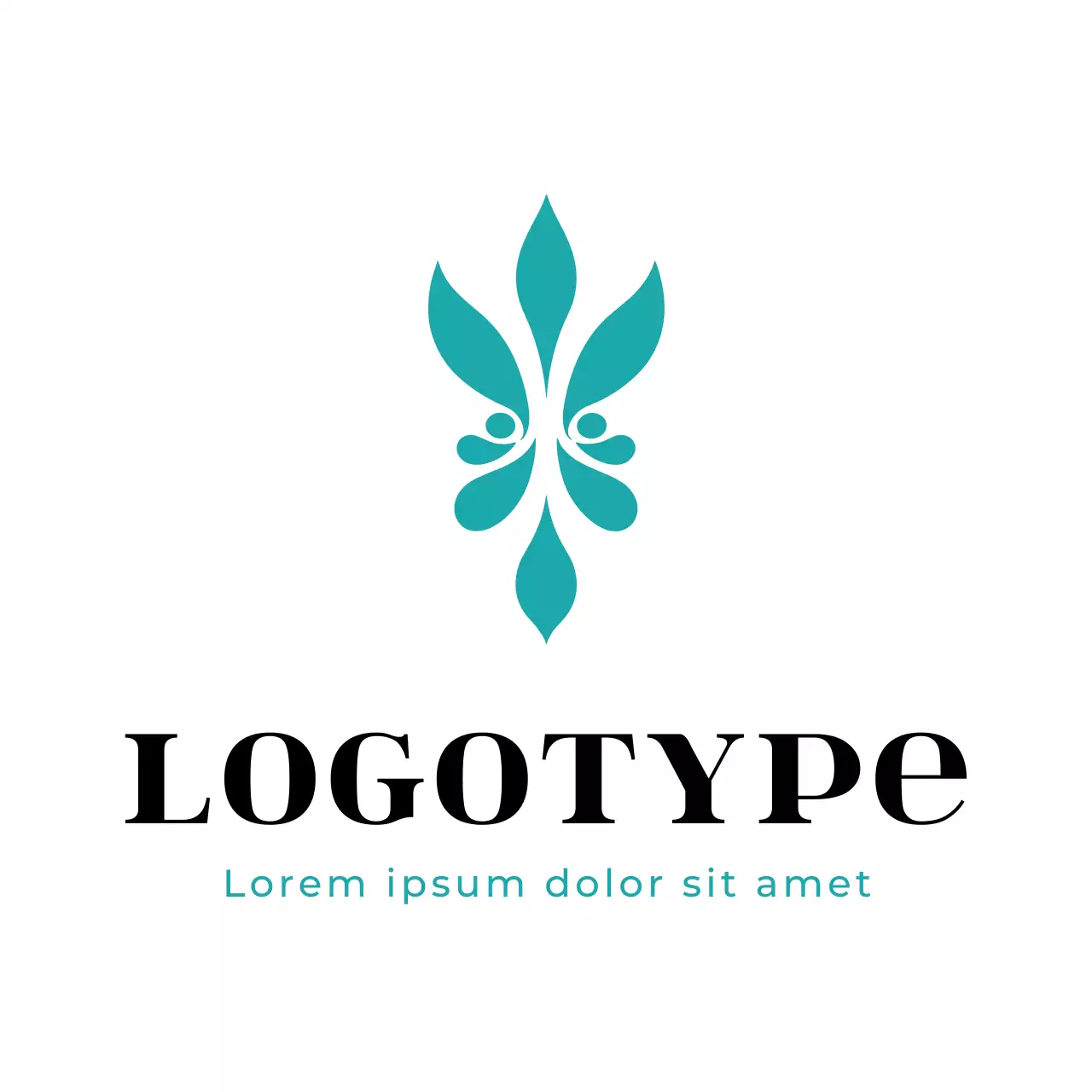 Teal Elegant Design Logo