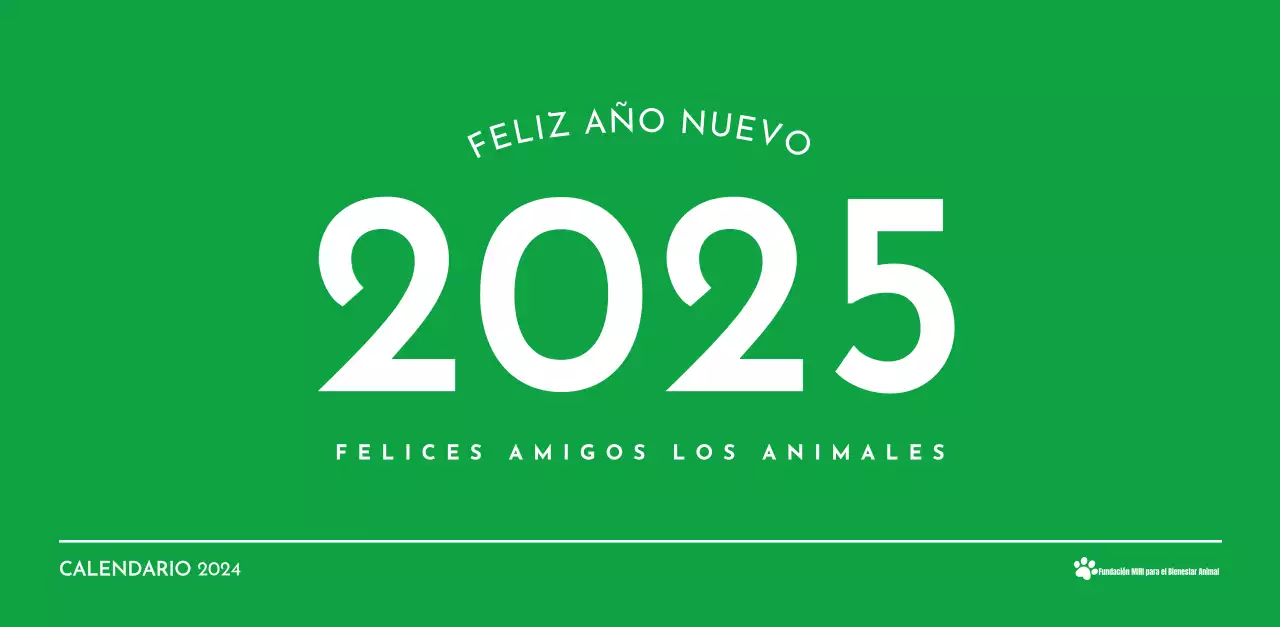 Un calendario con una foto de un cachorro y un bonito mensaje en color verde