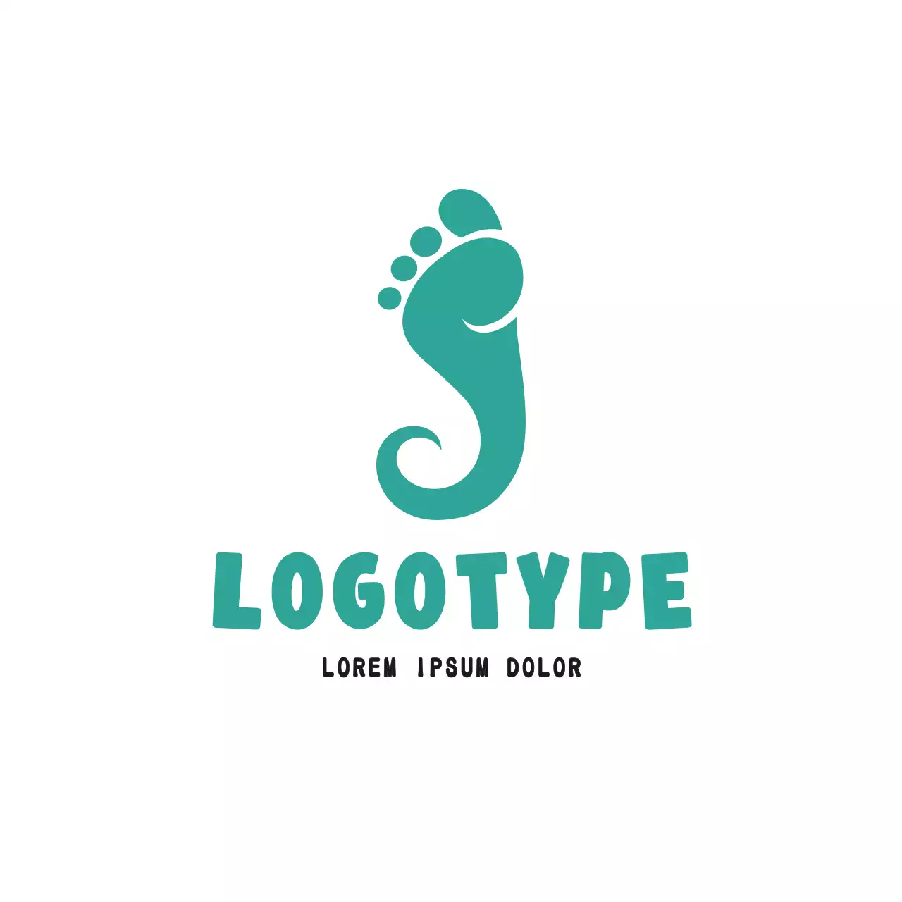 Teal Minimal Design Logo