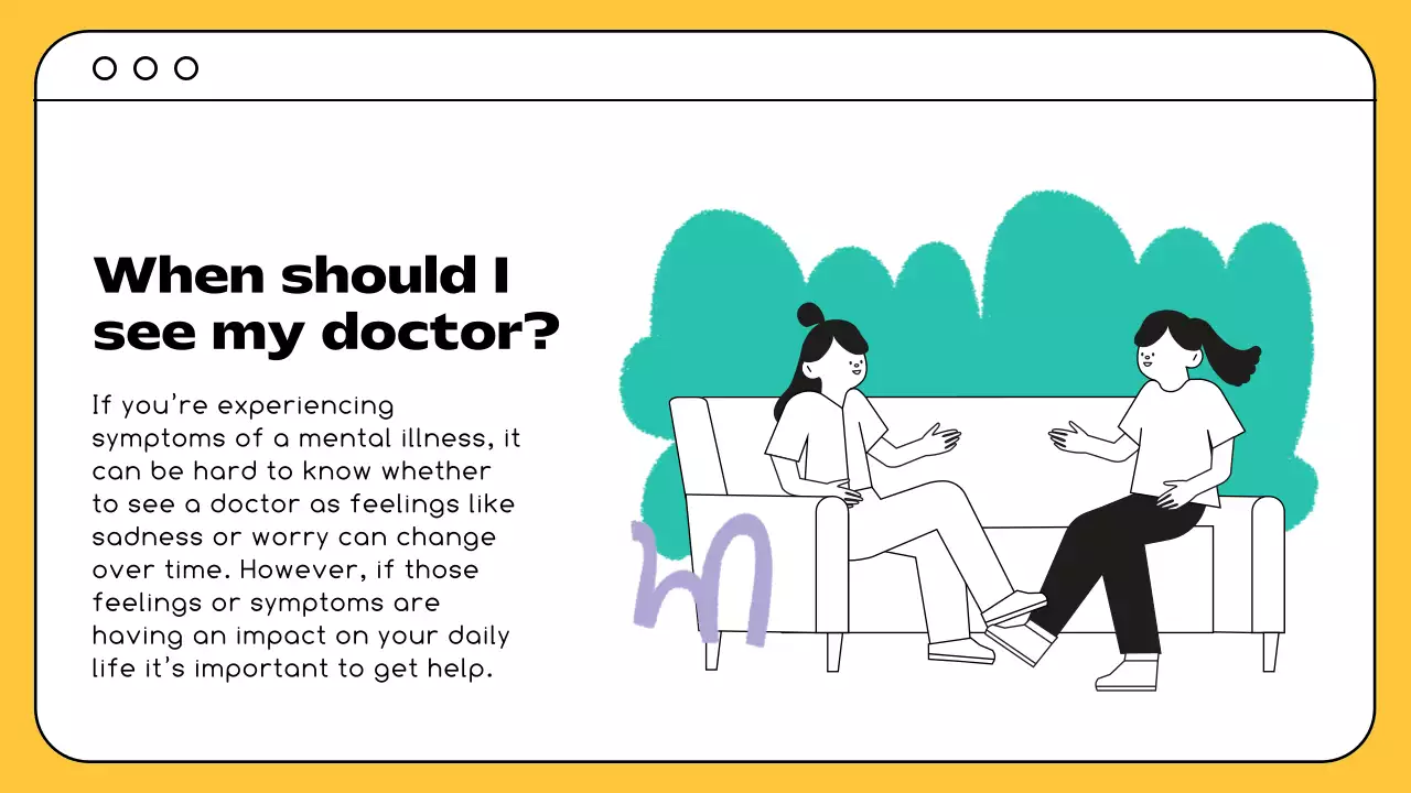 Yellow Simple Mental Health Promotion Presentation