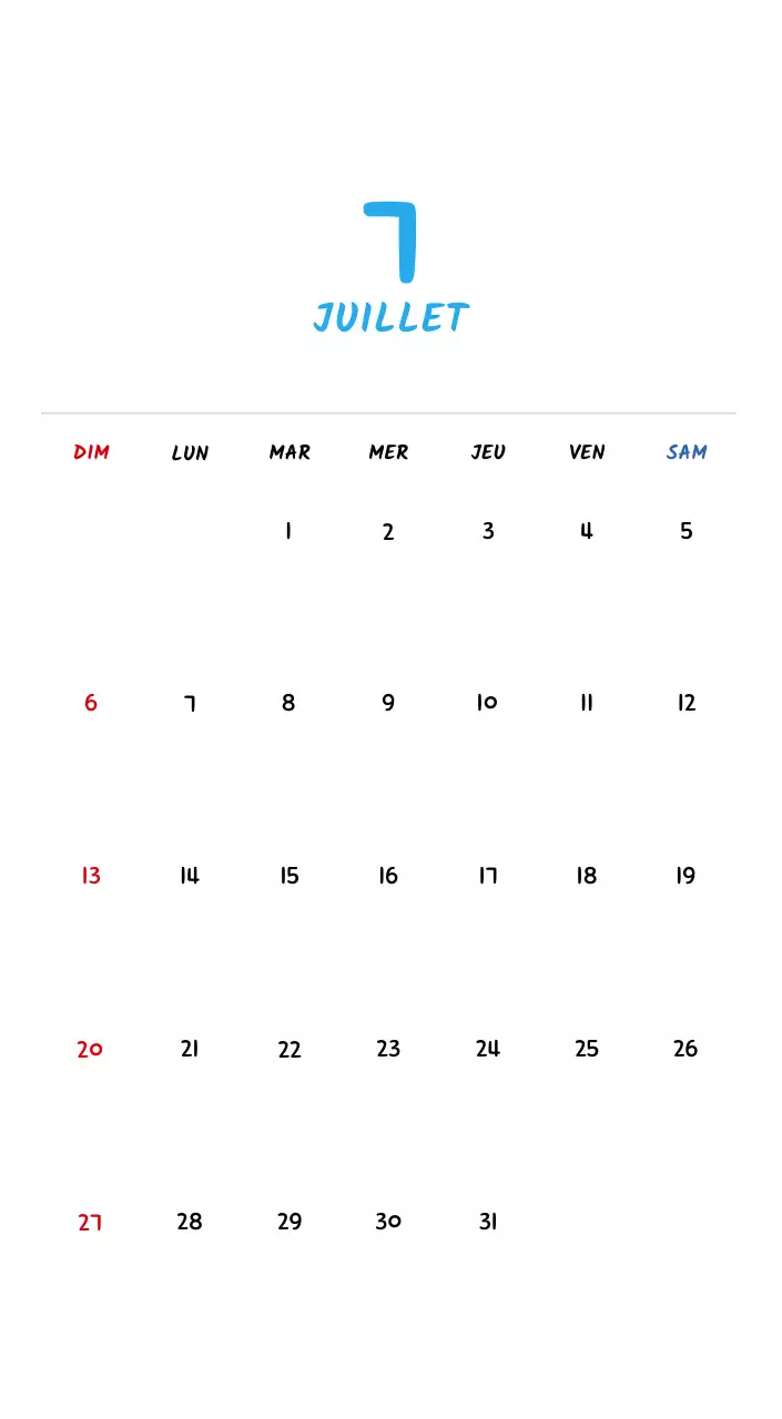 Calendrier du Nouvel An avec de jolies illustrations