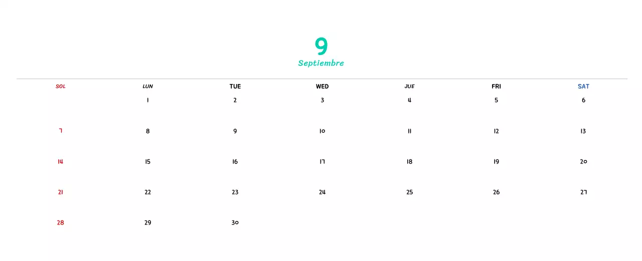 Calendario de Año Nuevo con simpáticas ilustraciones