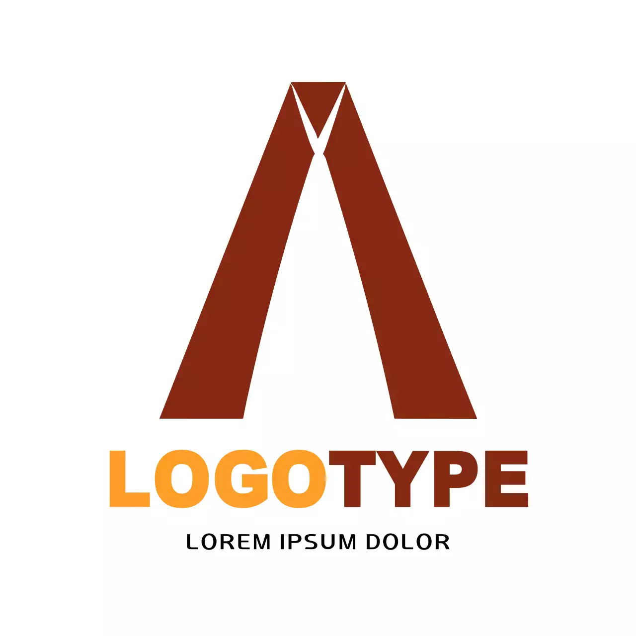 Brown Modern Design Logo