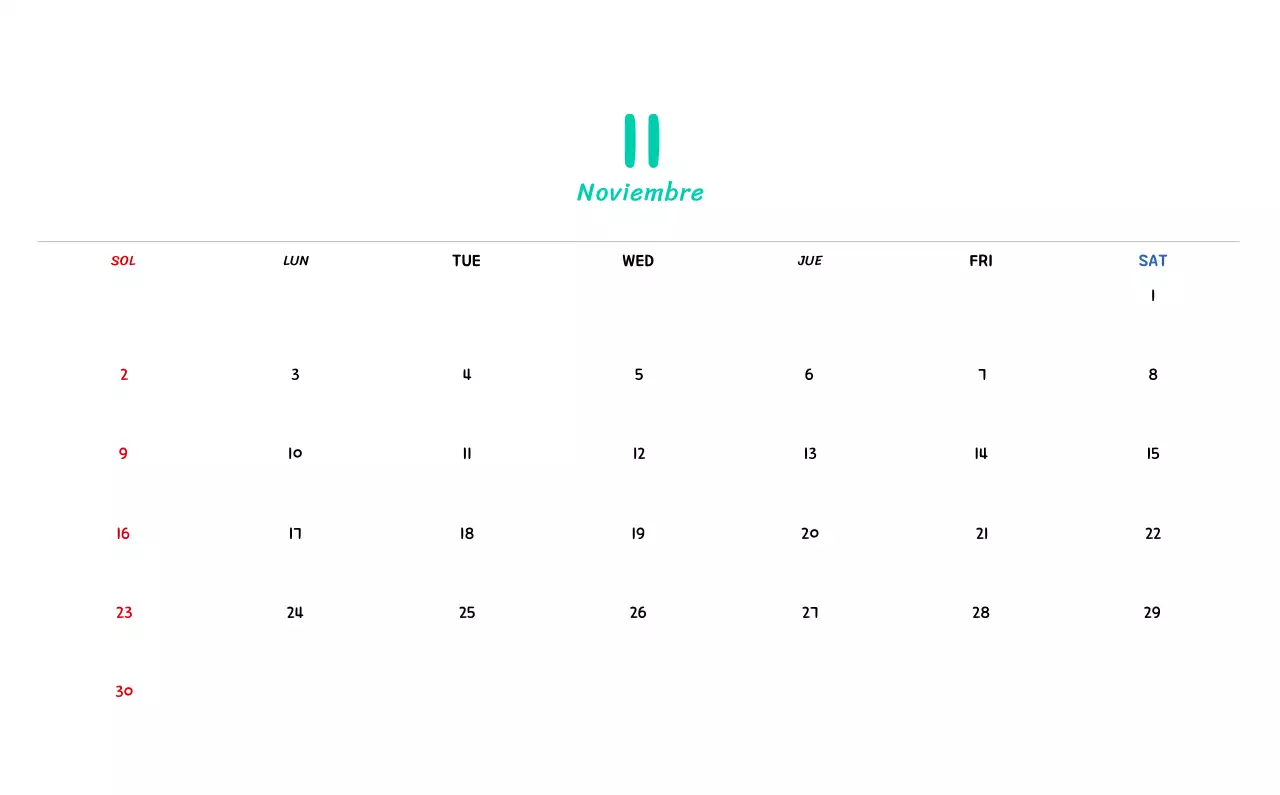 Calendario de Año Nuevo con simpáticas ilustraciones