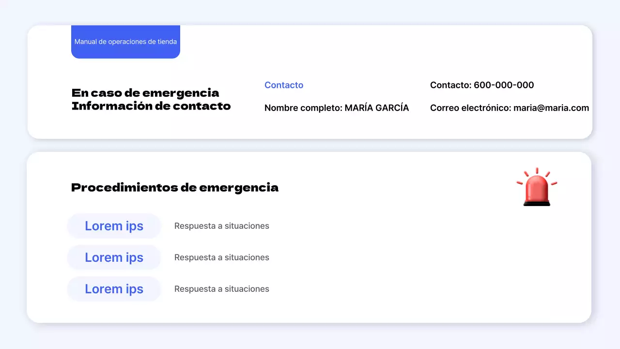 Guía de normas de funcionamiento sencillas para tiendas azules y amarillas