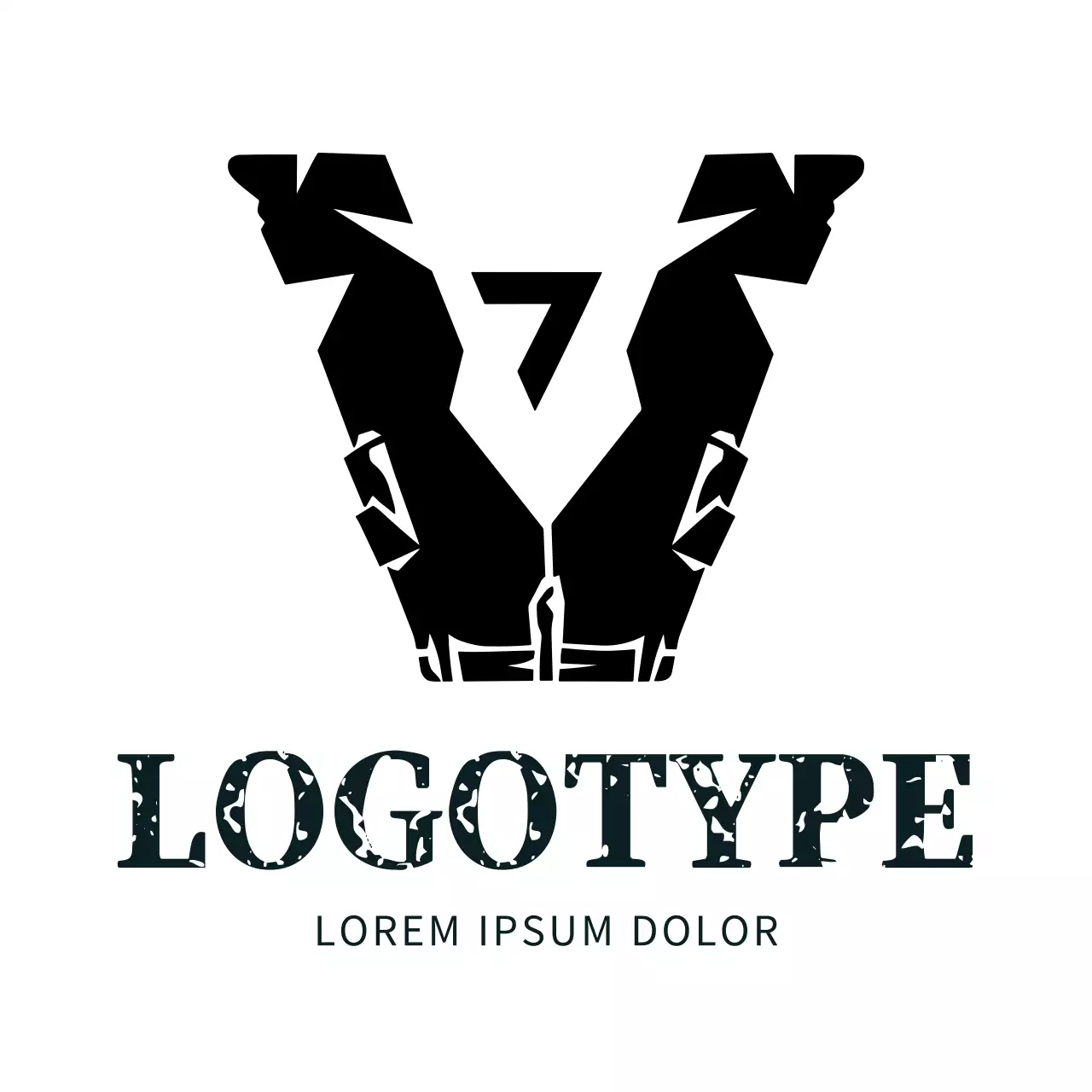 Black Modern Design Logo