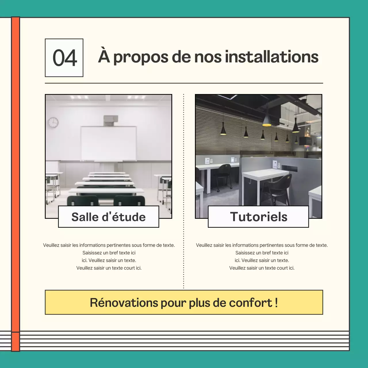 Promouvoir une conférence sur l'école orange kitsch