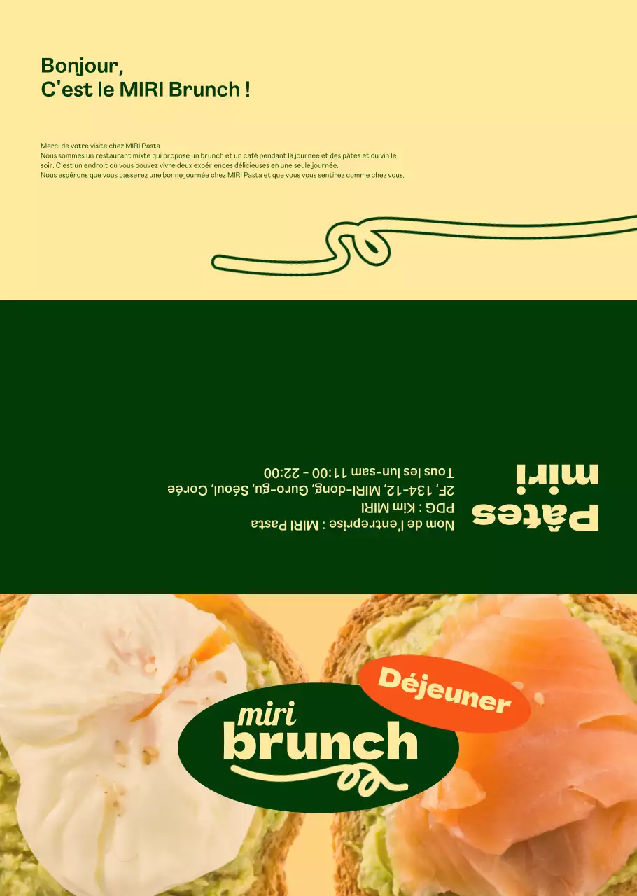 A propos du menu chic du brunch en vert et ivoire