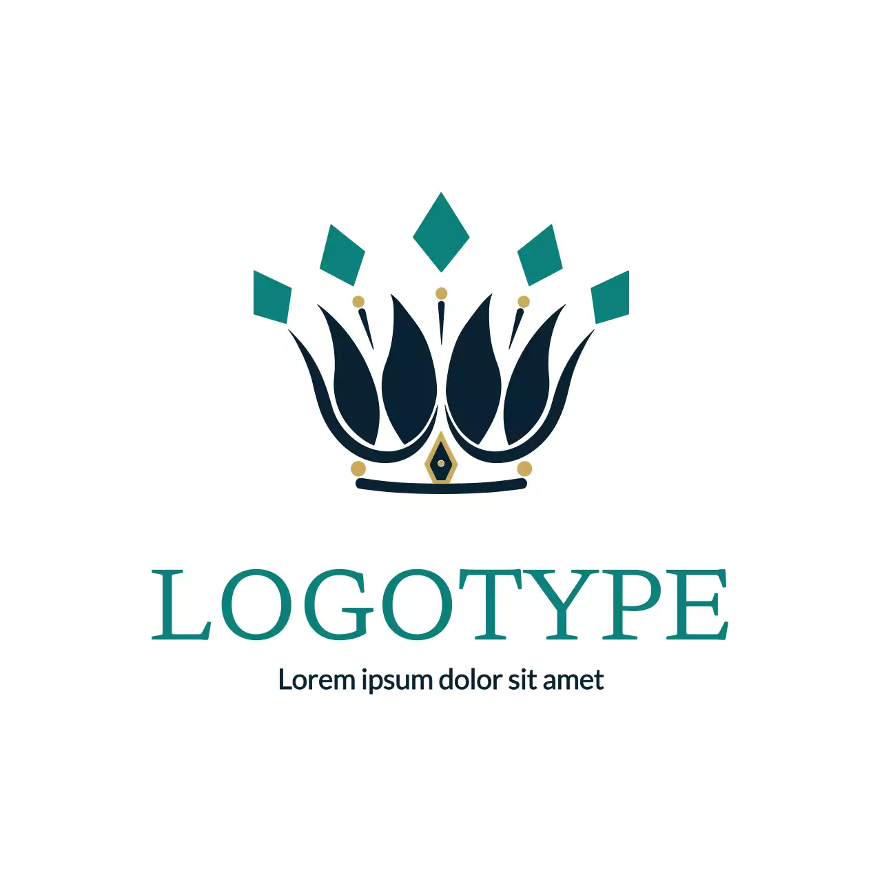 Teal Minimal Design Logo