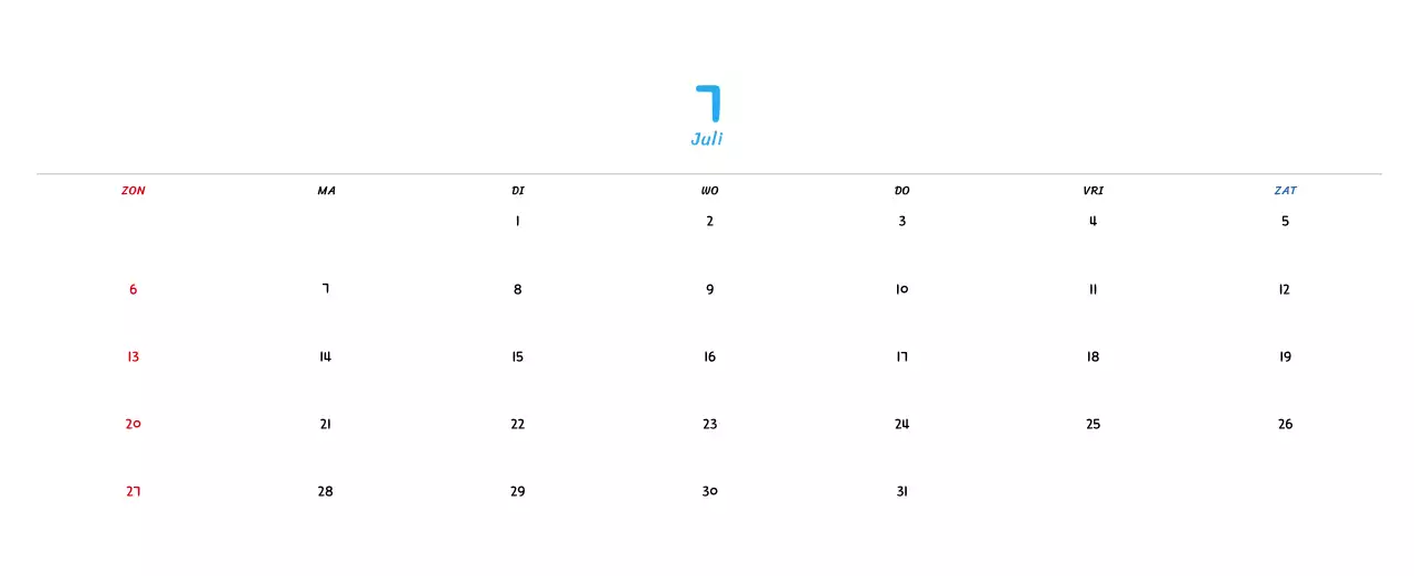 Nieuwjaarskalender met schattige illustraties