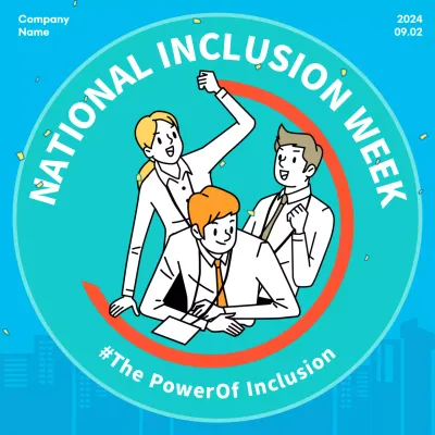 Blue Minimal Inclusion Announcement Social Media Post