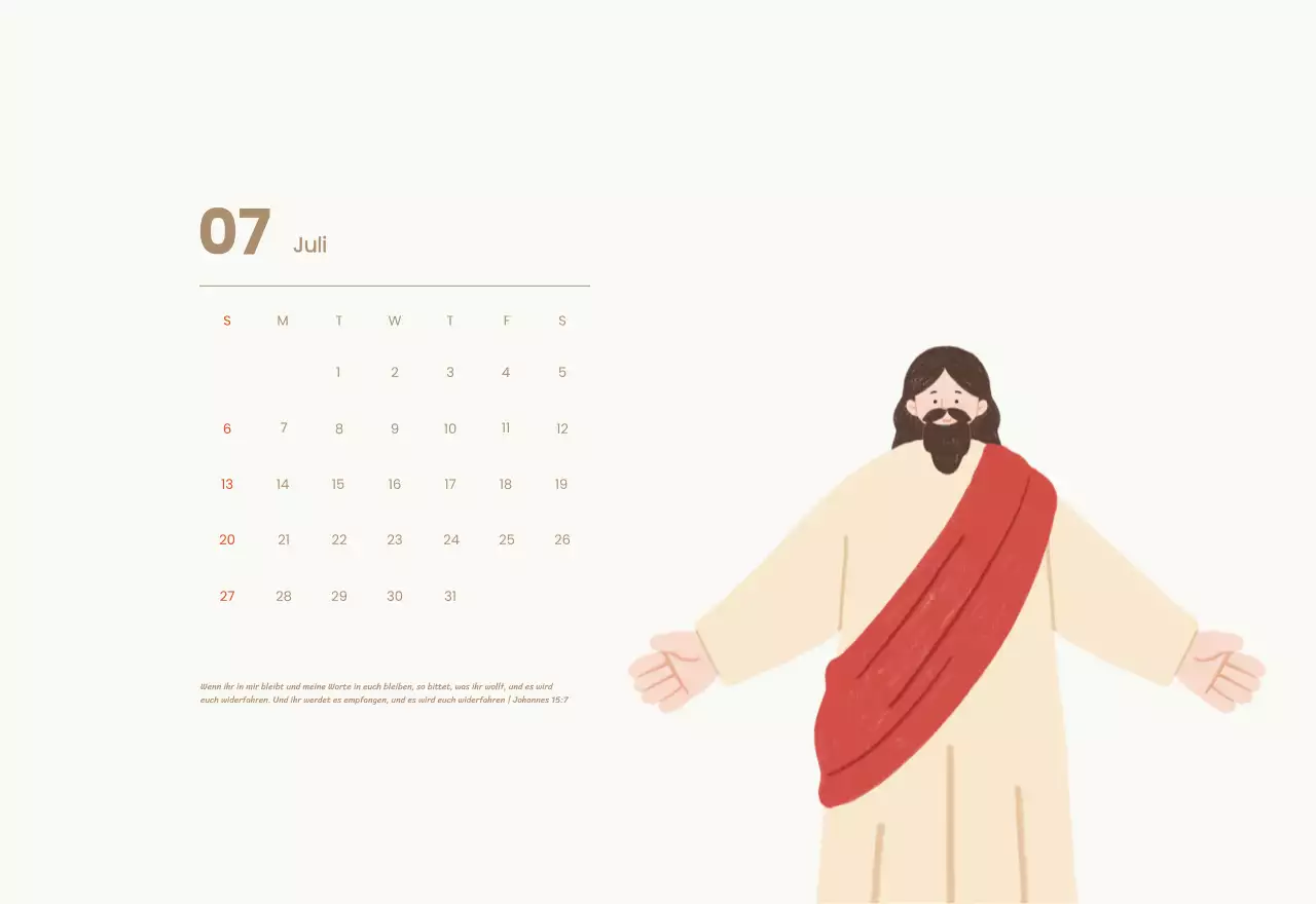 Ein Andachtskalender mit gemütlichen Illustrationen und Bibelversen auf hellblauem Hintergrund