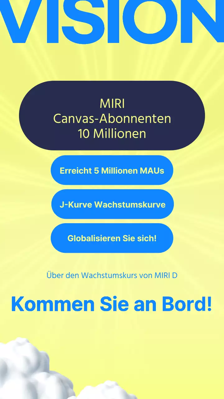 Eine niedliche blau-gelbe Rekrutierungsanzeige