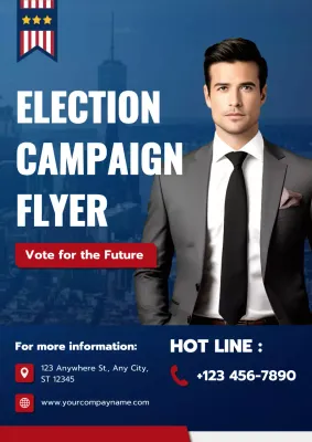 Blue Professional Election Promotion Poster