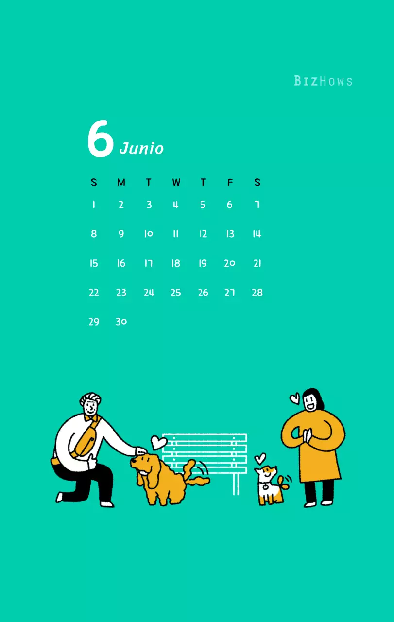 Calendario de Año Nuevo con simpáticas ilustraciones