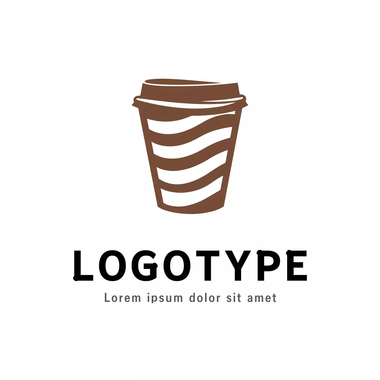 Brown Minimal Coffee Logo