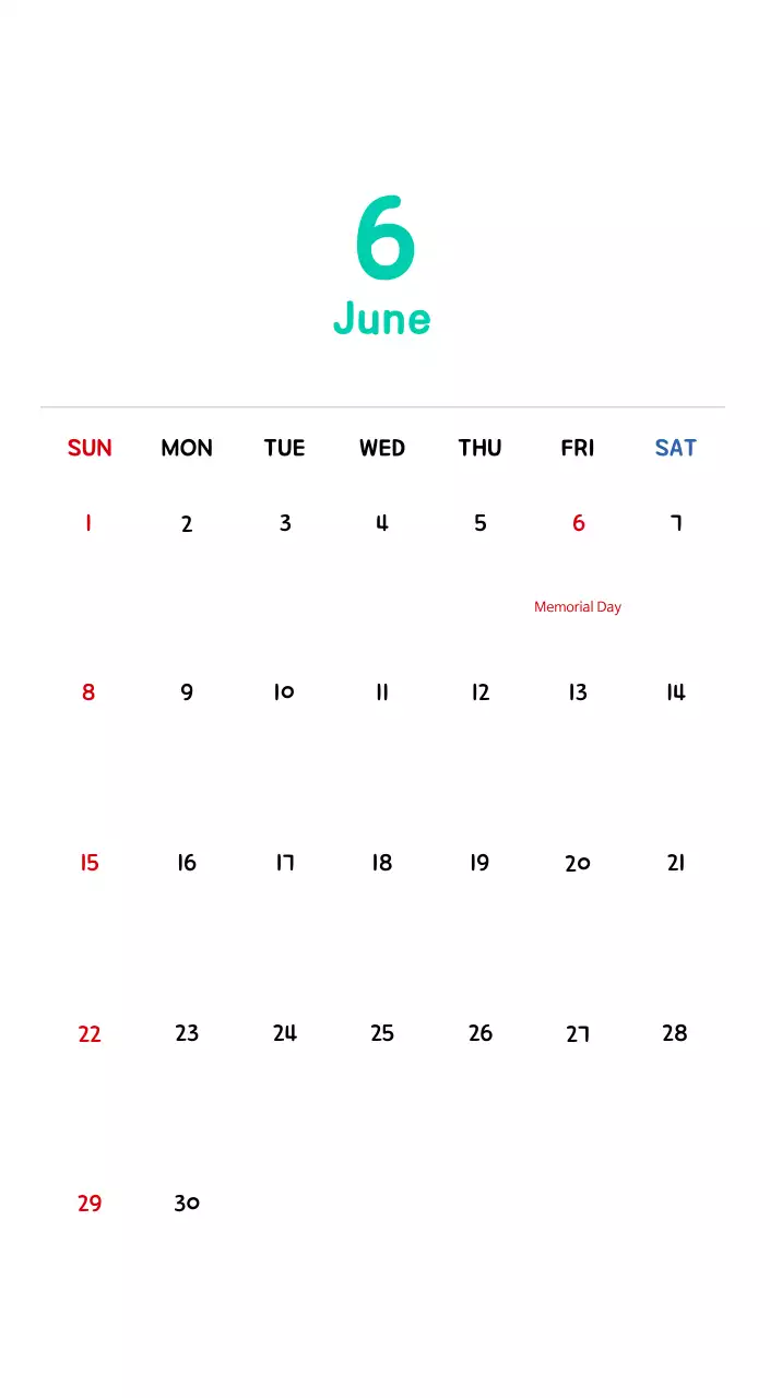 New Year's calendar with cute illustrations