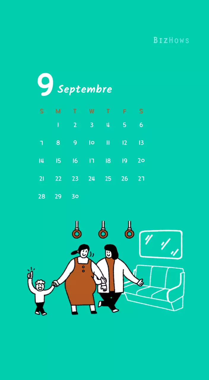 Calendrier du Nouvel An avec de jolies illustrations