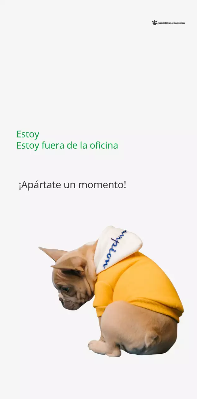 Un calendario con una foto de un cachorro y un bonito mensaje en color verde