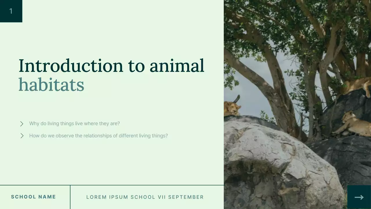 Green Educational Animal Lecture Presentation