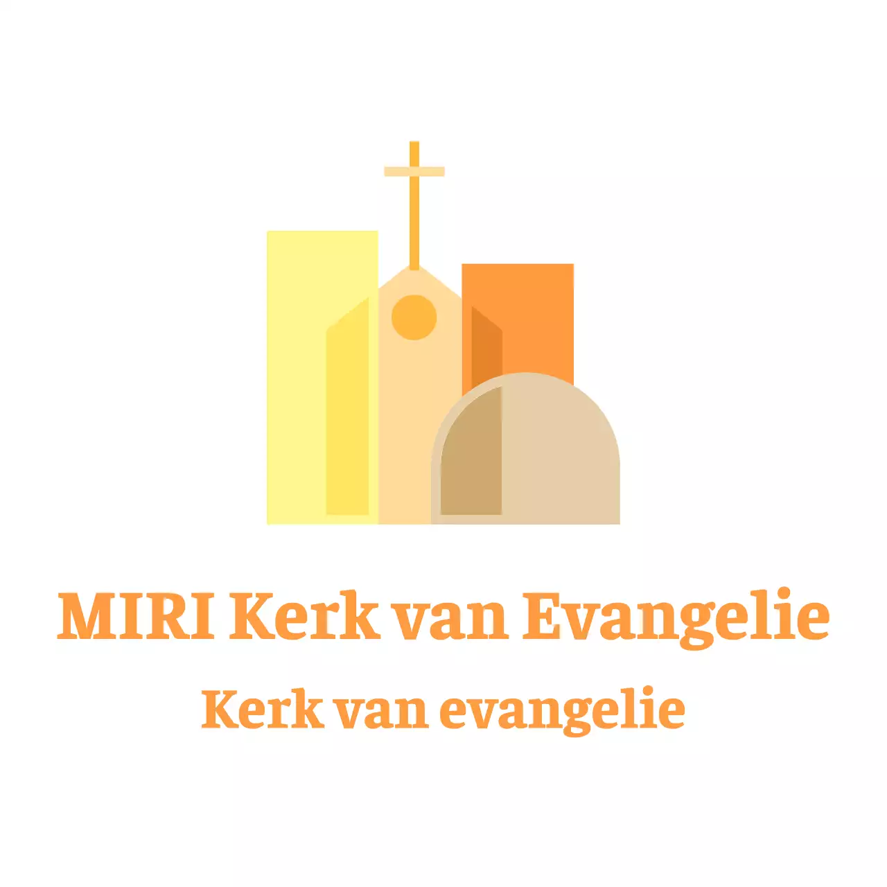 Emotioneel kerk promotioneel logo in warme kleuren