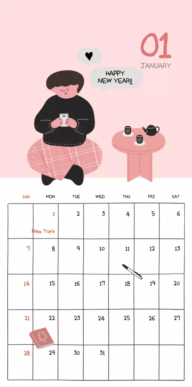 Colorful and cute everyday illustration concept