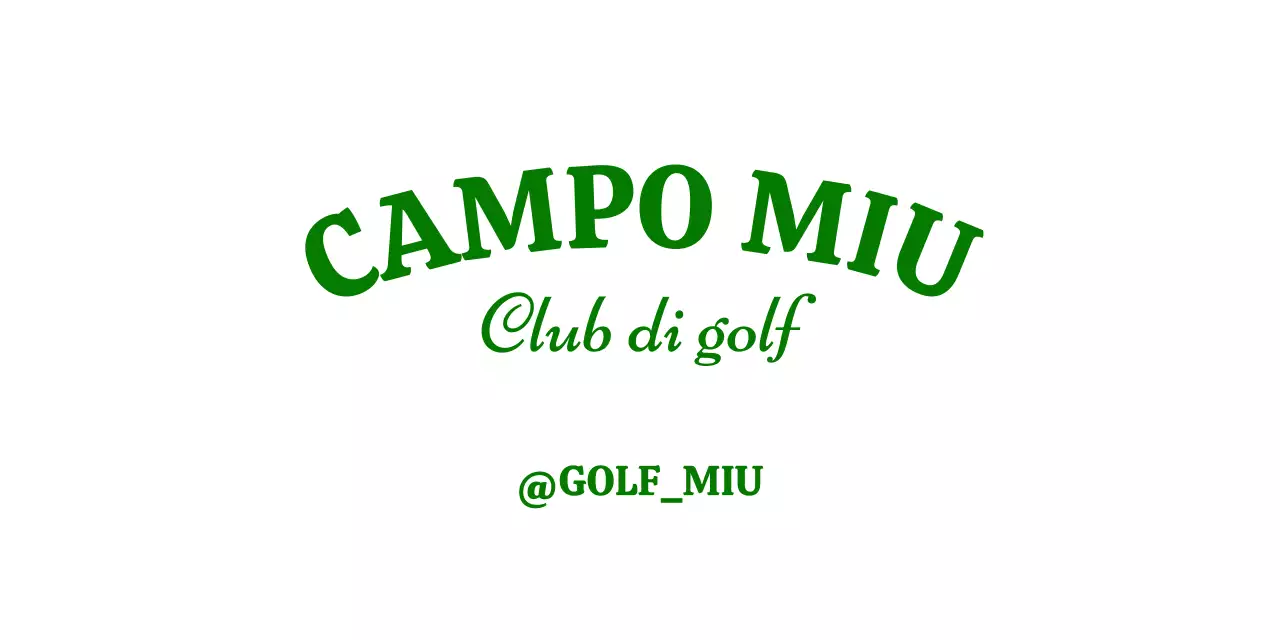 Logo per la promozione di un golf club sotto forma di simbolo di un green.
