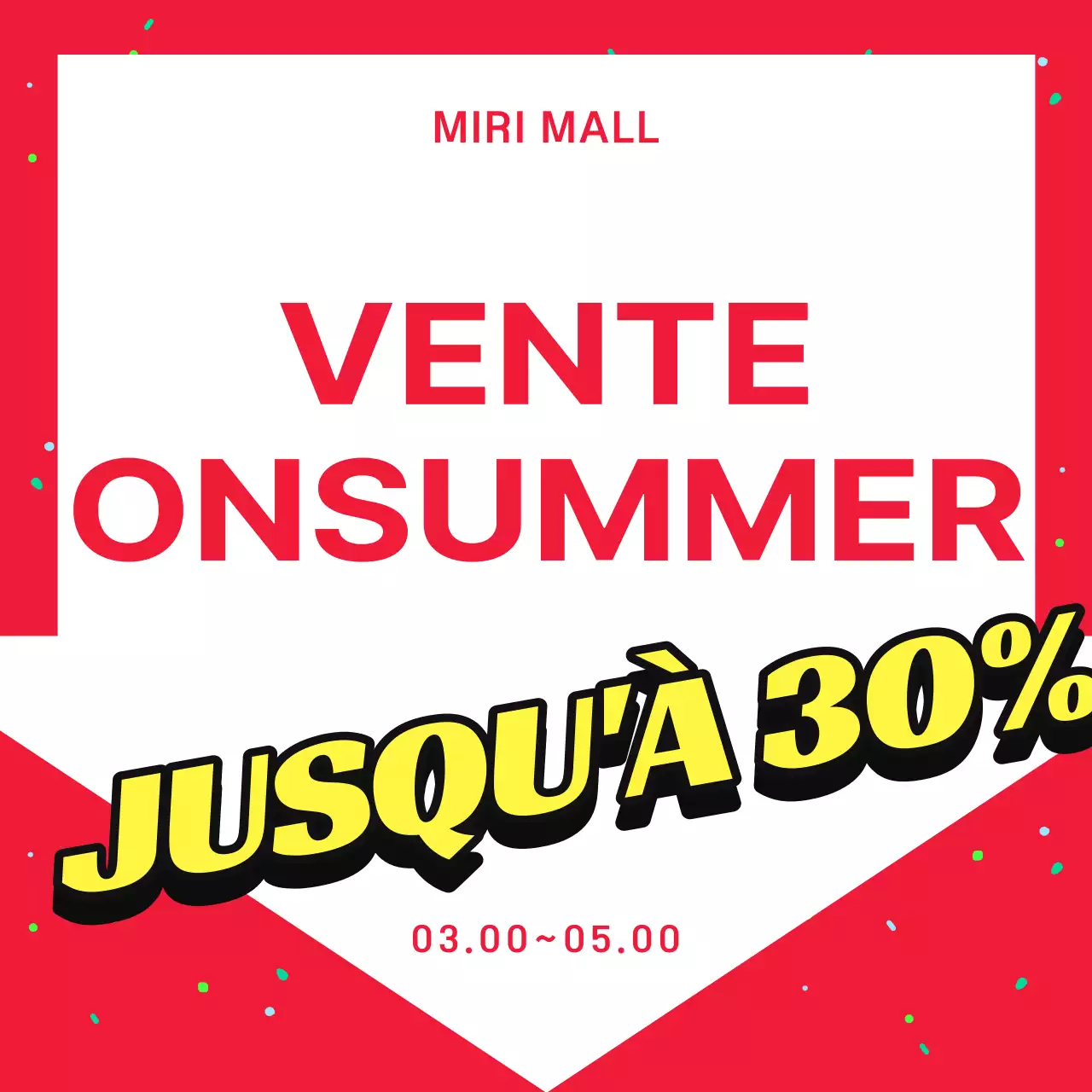 Promouvoir les ventes d'été avec des accents rouges