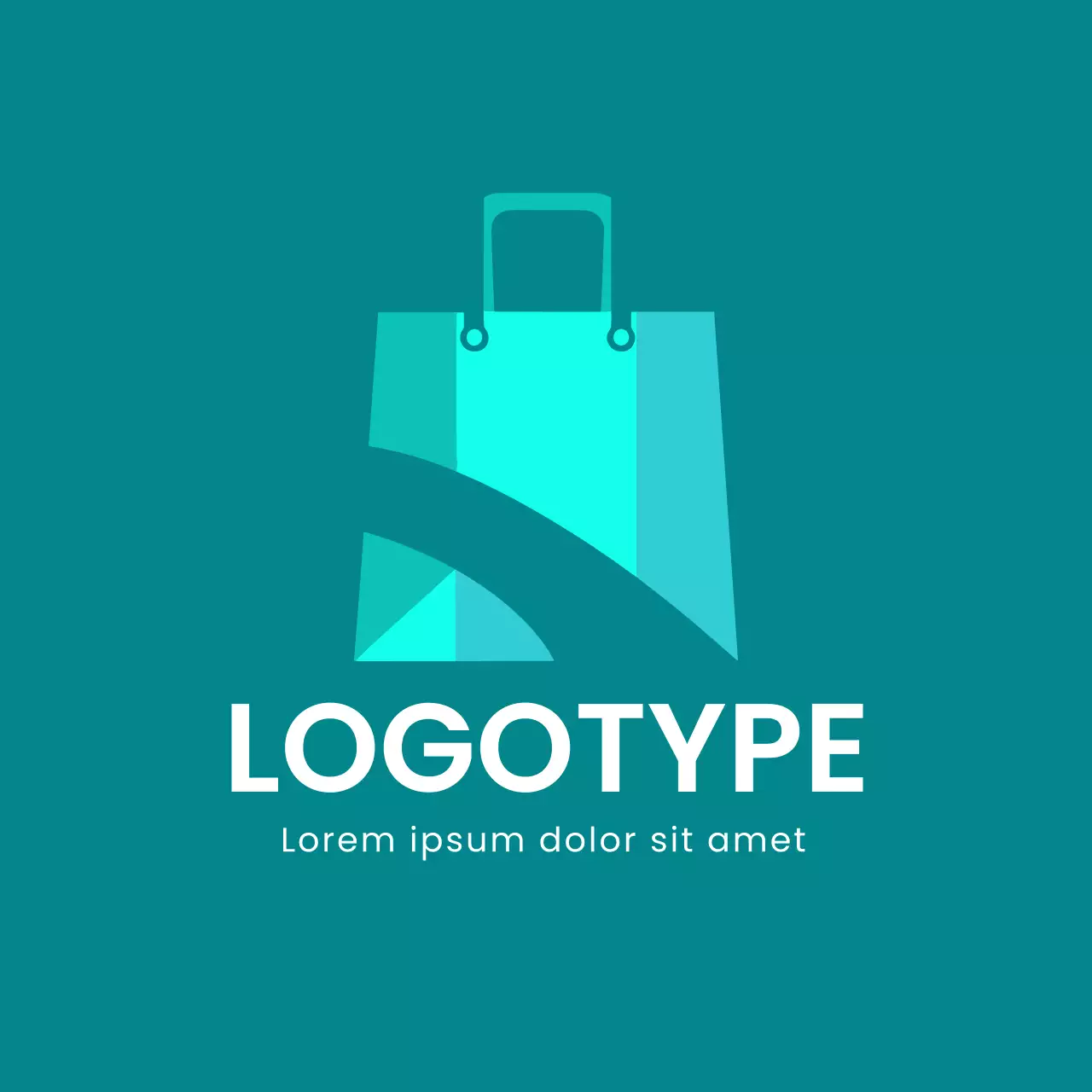 Teal Minimal Design Logo