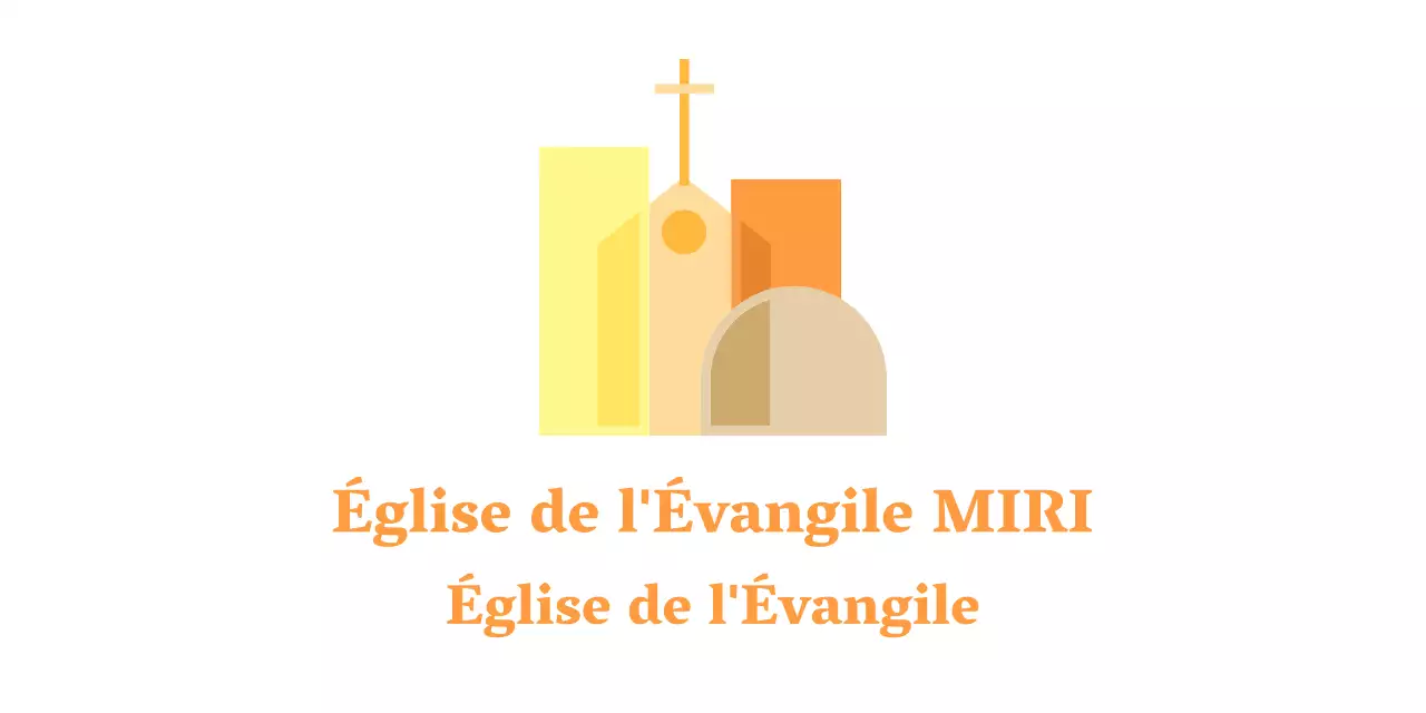 Logo promotionnel d'une église émotionnelle dans des couleurs chaudes