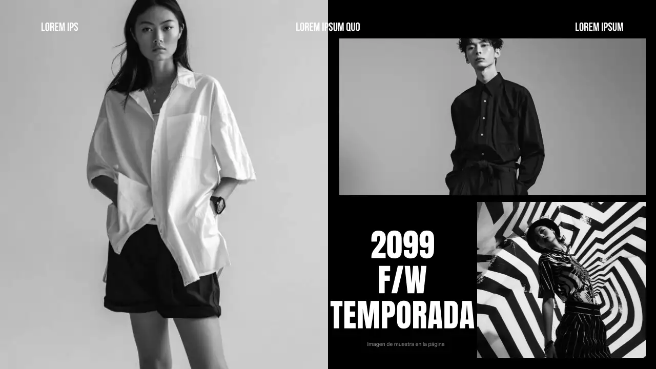 Una sencilla declaración de marca en negro y morado