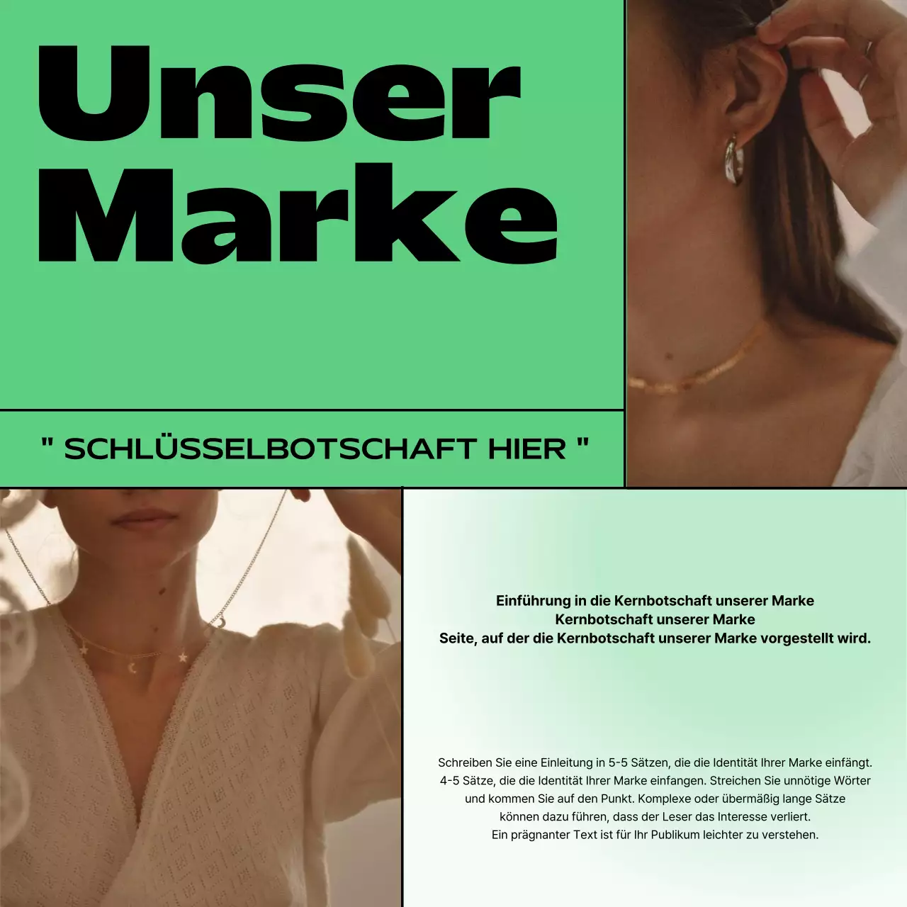 Fördern Sie eine grüne, kitschige Marke