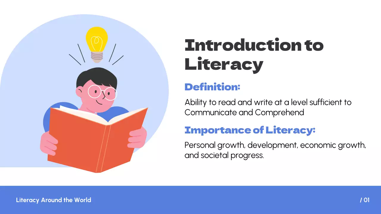 Presentasi Kuliah Literasi Biru Sederhana