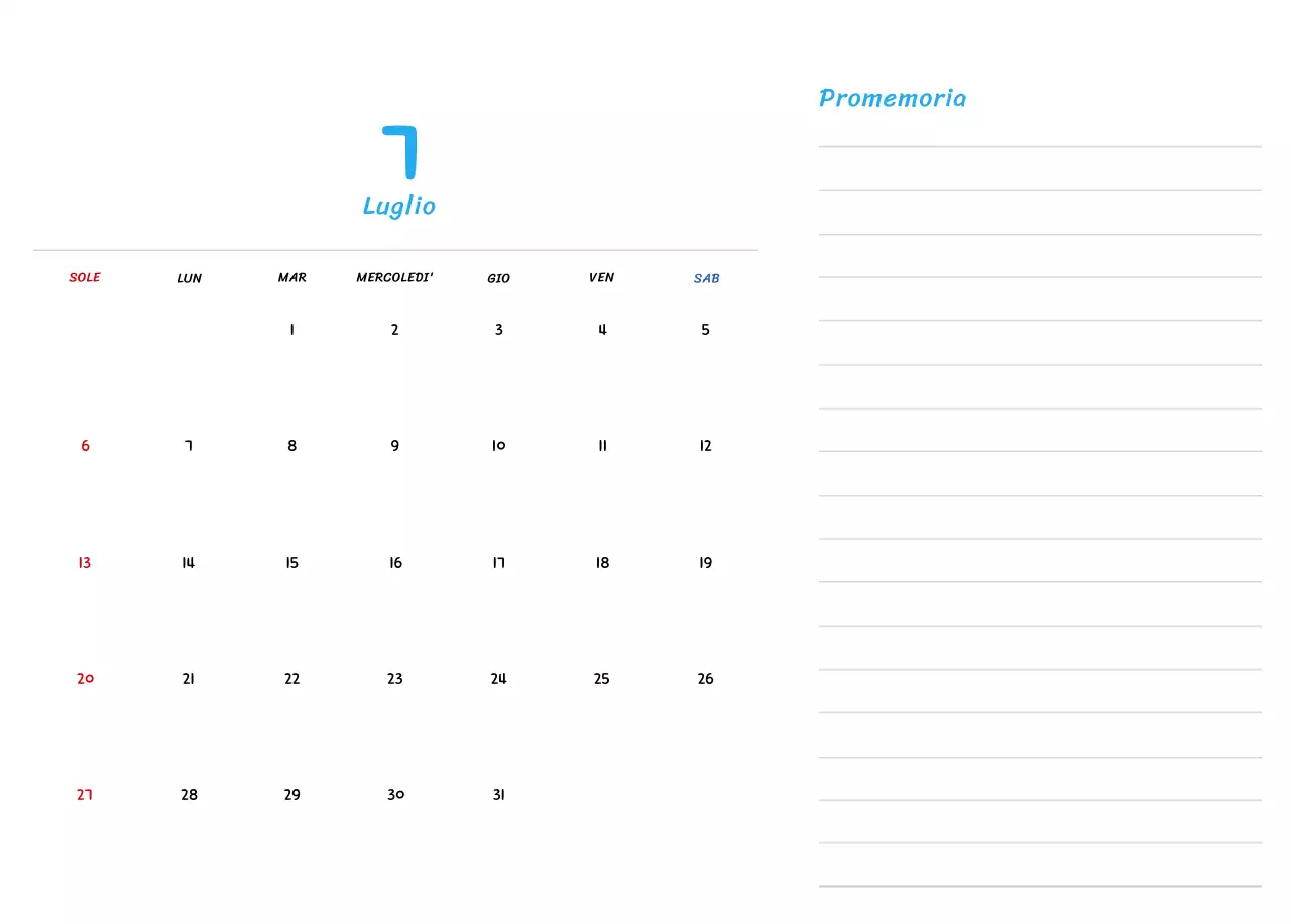 Calendario di Capodanno con simpatiche illustrazioni
