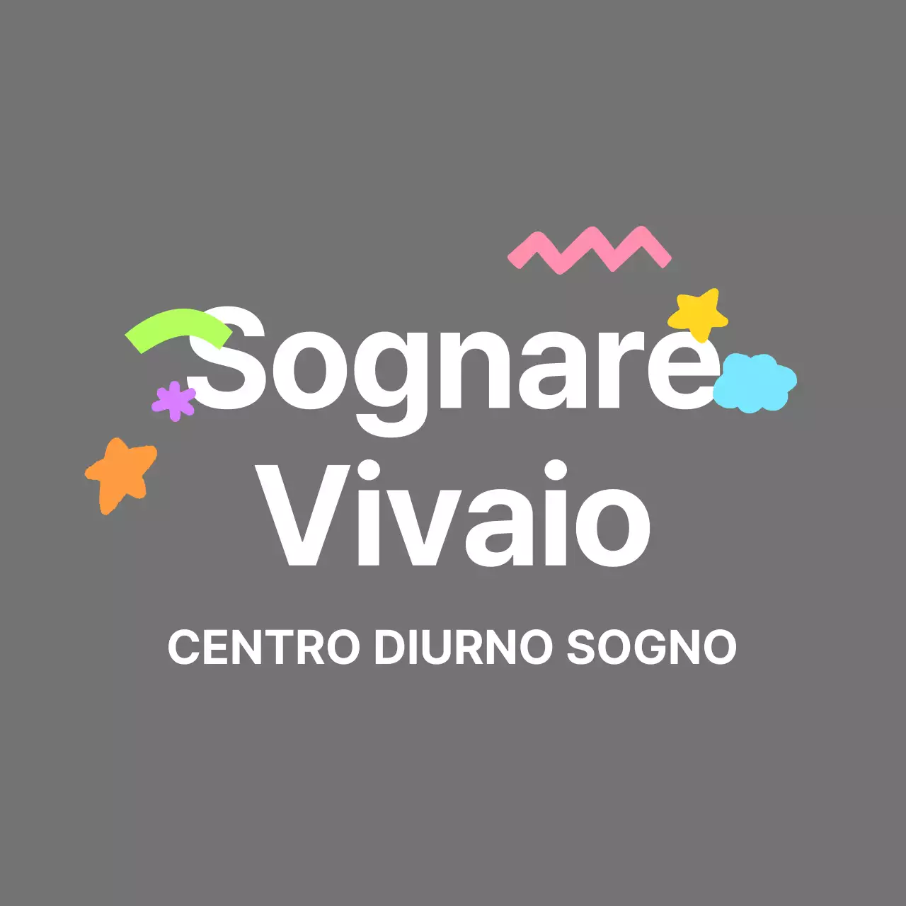 Un simpatico logo per l'asilo nido in un arcobaleno di colori