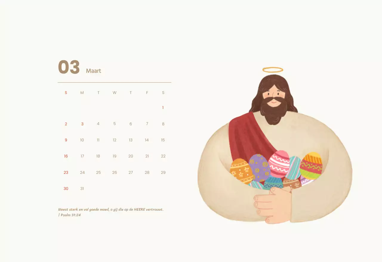 Een devotiekalender met gezellige illustraties en bijbelverzen op een lichtblauwe achtergrond