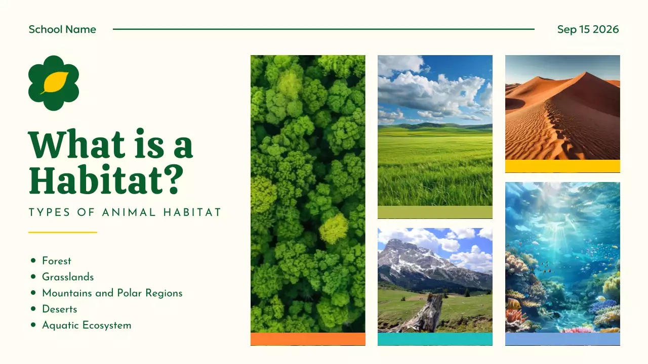 Yellow Educational Animal Guide Presentation